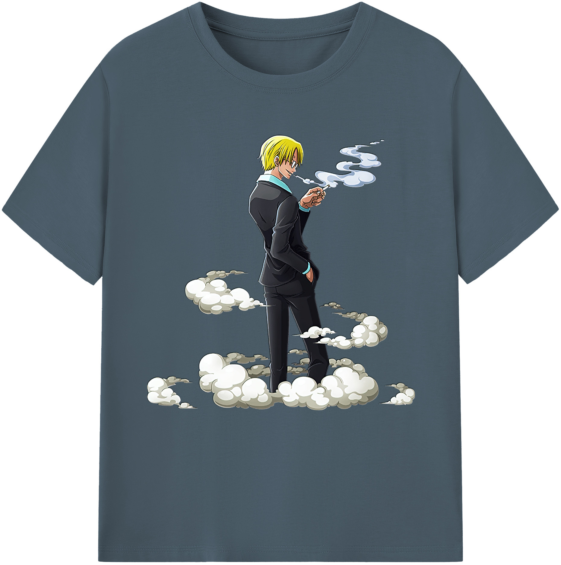 （画像用） ワンピース サンジ ONE PIECE Sanji 綿100％半袖Tシャツ（フロントプリント）
